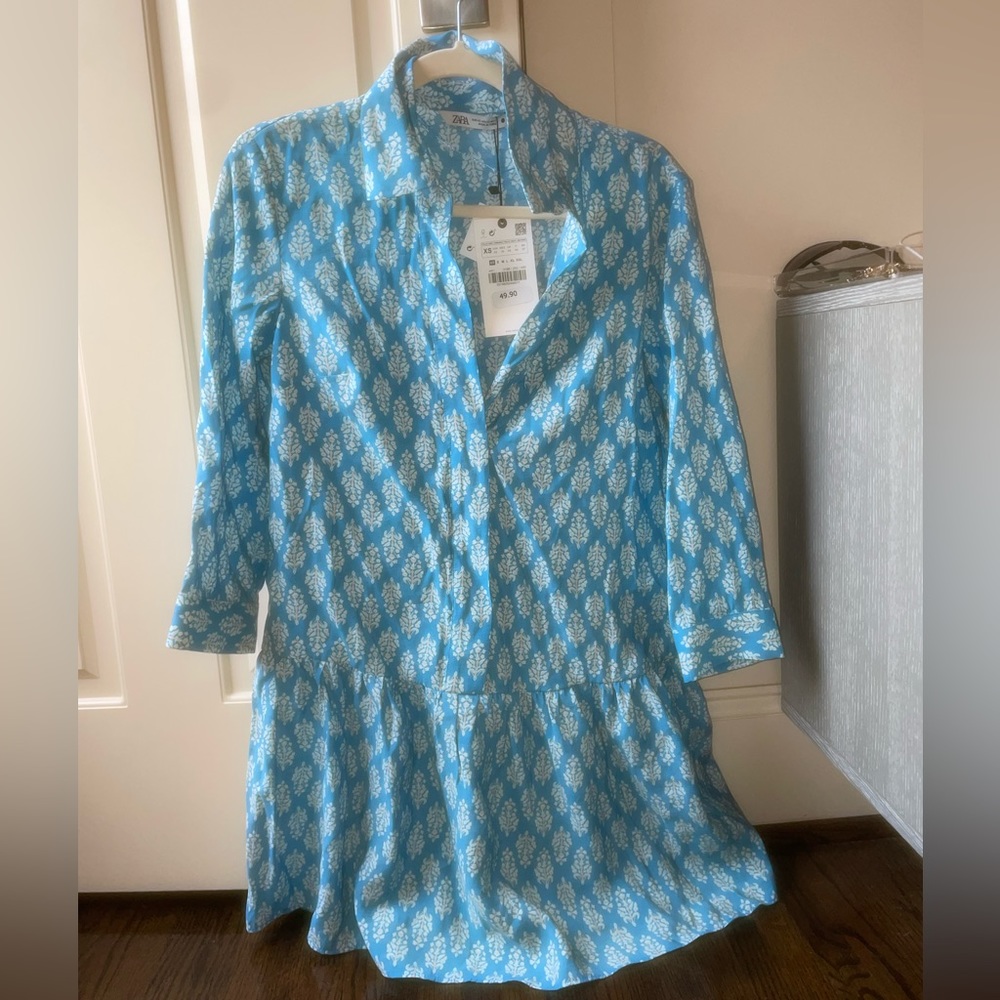 Zara blue dress